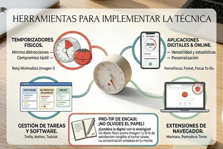 Eines per implementar la tècnica pomodoro